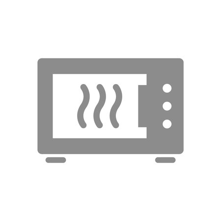 Microwave oven filled vector icon. Home, household appliance symbol.
