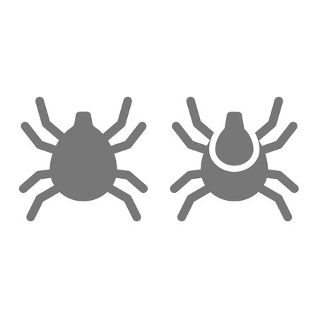 Tick mite vector icon. Ticks, bug and parasite symbol.のイラスト素材