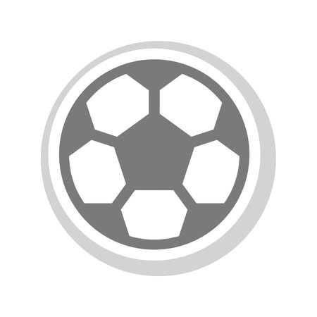 Soccer ball sticker vector label. Ball with shadow effect icon.のイラスト素材