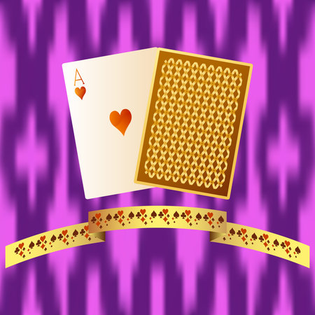 Poker playing cards. Vector casino or blackjack illustration.のイラスト素材