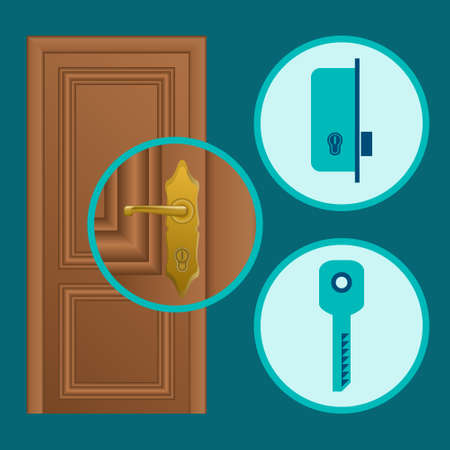 Handle installation illustrationのイラスト素材