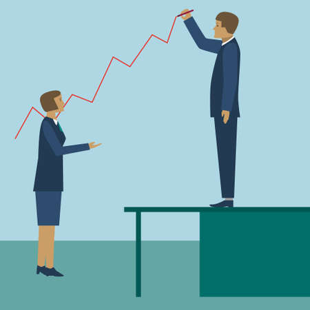 Business growth concept vector illustrationのイラスト素材