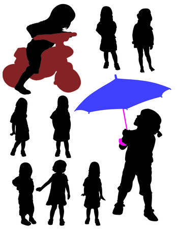 children playingのイラスト素材