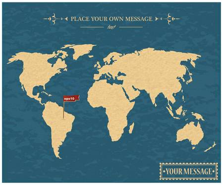 Vintage world mapのイラスト素材