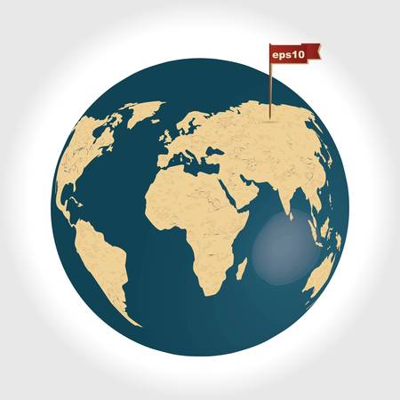 3d planet earthのイラスト素材