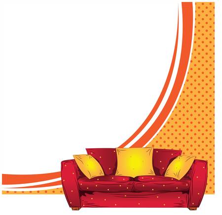 Sofa vector backgroundのイラスト素材
