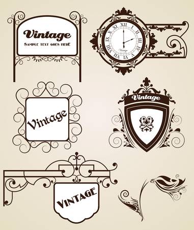 Elegance vintage frames for your textのイラスト素材
