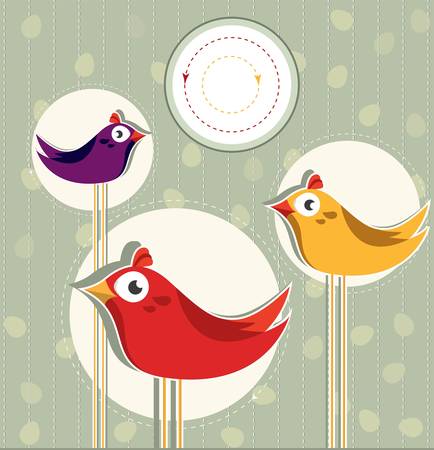 Abstract Birdsのイラスト素材