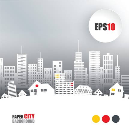 Abstract Paper Cityのイラスト素材
