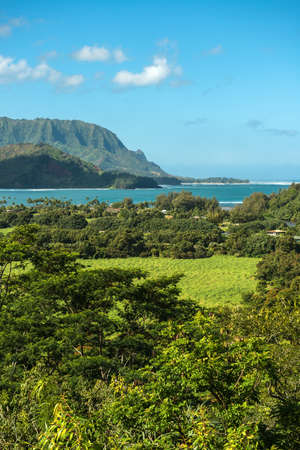 hanalei valley kauai hawaiiの写真素材