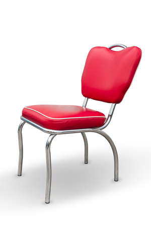 kitchen chair isolated on whiteの写真素材