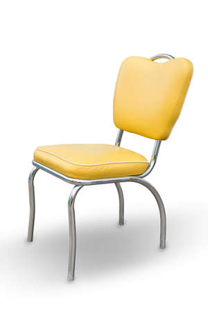 kitchen chair isolated on whiteの写真素材