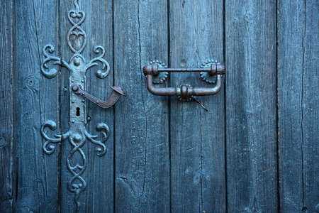 details of an old castle doorの写真素材