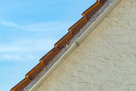 closeup of a roof edge