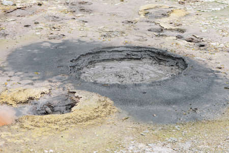 colors of a geothermal spring san miguel,azoresの写真素材