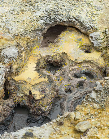 colors of a geothermal spring san miguel,azoresの写真素材