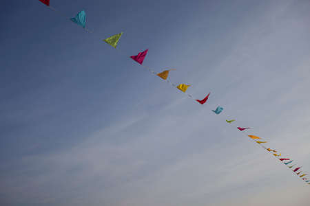 Sky with pennant chainの写真素材