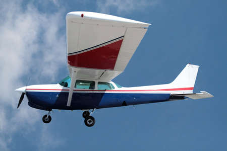 Private plane against a skyの写真素材