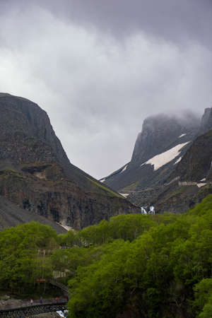 Mountain valley viewの写真素材