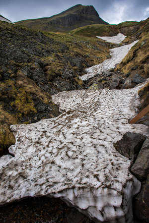 Glacier on a mountainの写真素材
