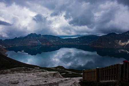 Scenic view of a lakeの写真素材