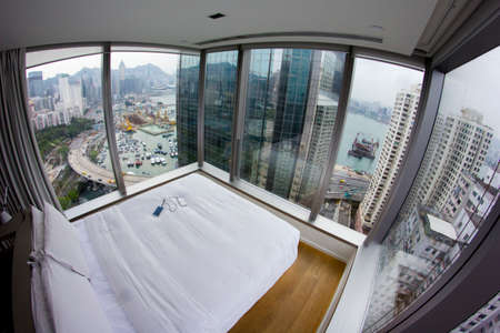 Twenty One Whitfield 270 degree view service apartment of Tin Hau, Hong Kongのeditorial素材