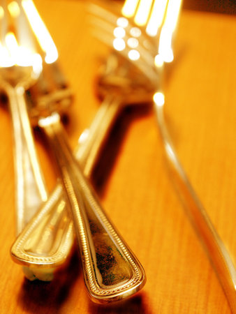 yellow lighting fork