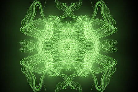 Abstract of green waves