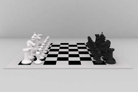 3D image of chess set の写真素材
