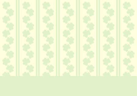 St. Patrick's wallpaper with shamrocks and stripesのイラスト素材