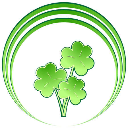 Shamrock bouquet in circlesのイラスト素材