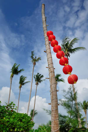 Chinese styled lanterns. Chang Island, Thailand の写真素材