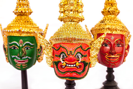 Native Thai style  giant mask, use in royal performance, Khon.