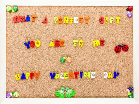 Color valentine words on clip board.の写真素材