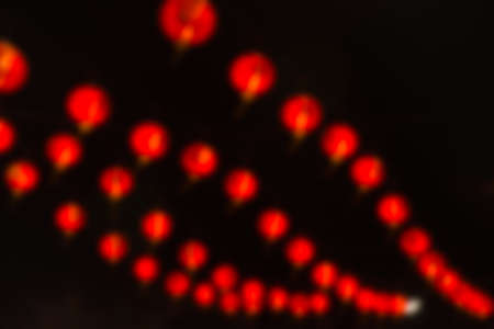 Bokeh red lamp background (lamp thread)の写真素材