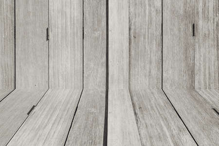 black and white wood wallpaper and floor ( vintage style)の写真素材