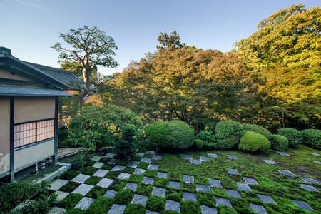 japanese garden , zen stone and homeのeditorial素材