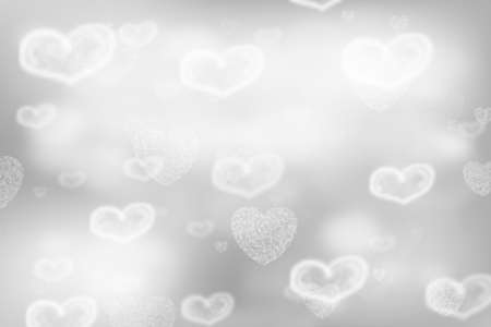 Silver Bokeh Background with sparkles and glitter.の写真素材