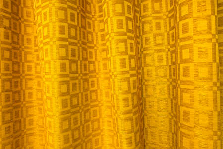 The Luxury Golden curtain  with square textureの写真素材