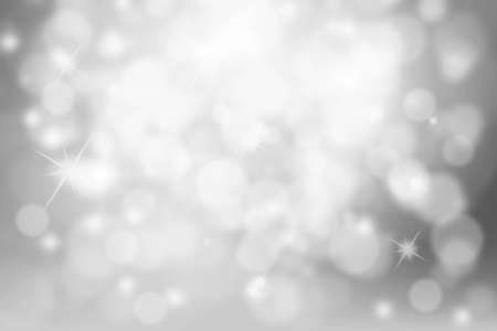 Silver Bokeh Background (Silver Blurred Wallpaper)の写真素材