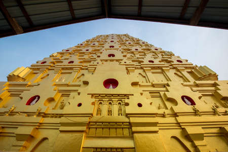 Golden Buddha Kaya Pagoda in Thailandの写真素材