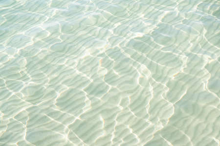 Clear transparent sea water, Thailand beach, natural marine background.の写真素材