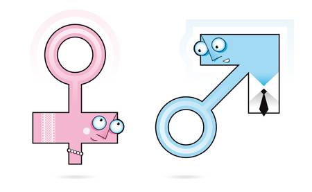 gender symbols charactersのイラスト素材