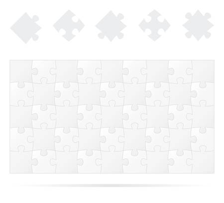 jigsaw puzzle 9x5  45 pieces のイラスト素材