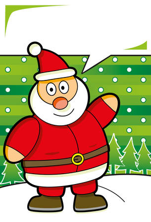 Santa Claus with speech bubbleのイラスト素材