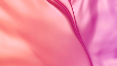 Silk fabric background. Ruddy pink and sky magenta color.の写真素材