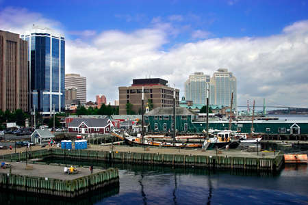 Harbor by the Cityの写真素材