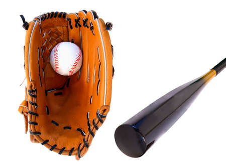Baseball Bat and Gloveの写真素材