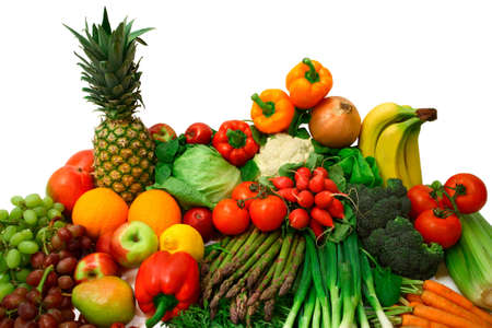 Vegetables and Fruits Arrangementの写真素材