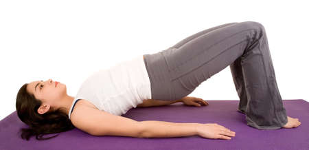 Young Woman Exercisingの写真素材